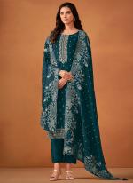 Georgette Rama Festival Wear Embroidery Work Salwar Suit